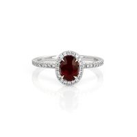 0.80 Ct. Ruby and Diamond Pave Ring, 18K White Gold Video