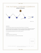 0.55 Ct. Blue Sapphire Bezel Necklace, 14K White Gold Appraisal