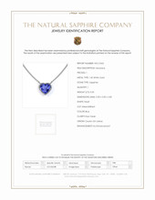0.55 Ct. Blue Sapphire Bezel Necklace, 14K White Gold Scan Report