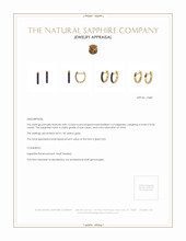 0.36 Ct.Tw. Blue Sapphire Pave Earrings, 14K Yellow Gold Appraisal