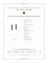 0.36 Ct.Tw.Total Carat Weight Blue Sapphire Pave Earrings, 14K Yellow Gold Scan Report