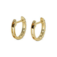 0.36 Ct.Tw. Blue Sapphire Pave Earrings, 14K Yellow Gold Image