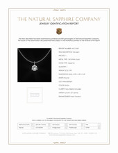 0.90 Ct. White Sapphire Solitaire Pendant, 14K White Gold Scan Report
