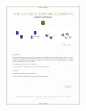 1.30 Ct.Tw.Total Carat Weight Blue Sapphire Studs Earrings, 14K White Gold Appraisal
