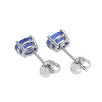 1.30 Ct.Tw. Blue Sapphire Studs Earrings, 14K White Gold Image