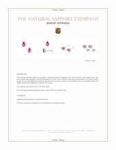0.90 Ct.Tw.Total Carat Weight Pink Sapphire Studs Earrings, 14K White Gold Appraisal