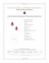 0.90 Ct.Tw. Pink Sapphire Studs Earrings, 14K White Gold Scan Report
