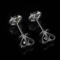 0.45 Ct.Tw. Yellow Sapphire and Natural Diamond Pave Earrings, 18K White Gold Image