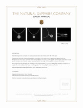 0.30 Ct. White Sapphire and Natural Diamond Pave Pendant, 18K White Gold Appraisal
