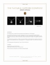 0.30 Ct. White Sapphire and Natural Diamond Pave Pendant, 18K White Gold Appraisal