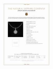 0.30 Ct. White Sapphire and Natural Diamond Pave Pendant, 18K White Gold Scan Report