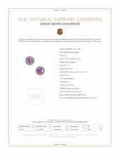 0.85 Ct.Tw.Total Carat Weight Pink Sapphire and Natural Diamond Pave Earrings, 18K White Gold Scan Report
