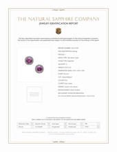 0.65 Ct.Tw. Pink Sapphire and Natural Diamond Pave Earrings, 18K White Gold Scan Report