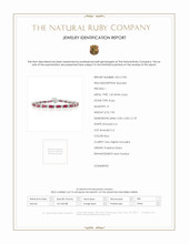 7.00 Ct.Tw. Ruby Natural Diamond Bracelet, 14K White Gold Scan Report