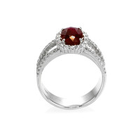 1.70 Ct. Ruby and Diamond Ring, 18K White Gold Image