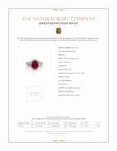 2.38 Ct. Ruby and Diamond Ring, 18K White Gold Scan Report
