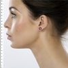 2.20 Ct.Tw.Total Carat Weight Ruby and Diamond Earrings, 18K White Gold Image
