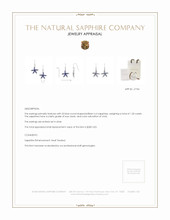 1.20 Ct.Tw.Total Carat Weight Blue Sapphire Drops Earrings, Silver Appraisal