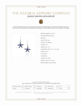 1.20&nbsp;Ct.Tw.Total Carat Weight Blue Sapphire Drops Earrings, Silver Scan Report