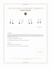 1.00 Ct.Tw.Total Carat Weight Sapphire Bezel Earrings, 14K White Gold Appraisal