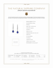1.00 Ct.Tw.Total Carat Weight Sapphire Bezel Earrings, 14K White Gold Scan Report
