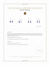 1.00 Ct.Tw. Blue Sapphire Bezel Earrings, 14K White Gold Appraisal
