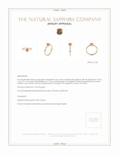 0.56 Ct. Sapphire Bezel Ring, 14K Rose Gold Appraisal