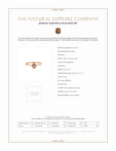 0.56 Ct. Sapphire Bezel Ring, 14K Rose Gold Scan Report
