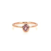 0.56 Ct. Sapphire Bezel Ring, 14K Rose Gold Video