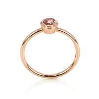 0.56 Ct. Sapphire Bezel Ring, 14K Rose Gold Image