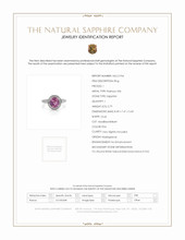 2.79 Ct. Pink Sapphire and Natural Diamond Pave Ring, Platinum 950 Scan Report