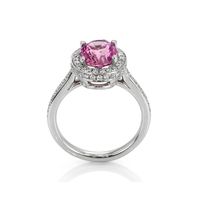 2.79 Ct. Pink Sapphire and Natural Diamond Pave Ring, Platinum 950 Image