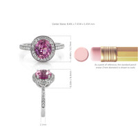 2.79 Ct. Pink Sapphire and Natural Diamond Pave Ring, Platinum 950 Image