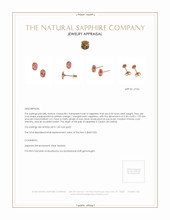 0.50 Ct.Tw.Total Carat Weight Padparadscha Sapphire Studs Earrings, 14K Rose Gold Appraisal