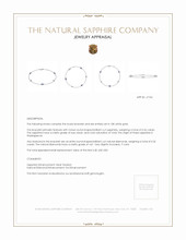 0.26 Ct.Tw.Total Carat Weight Blue Sapphire and Natural Diamond Pave Bracelet, 18K White Gold Appraisal