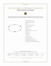 0.26 Ct.Tw.Total Carat Weight Blue Sapphire and Natural Diamond Pave Bracelet, 18K White Gold Scan Report