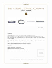11.88 Ct.Tw.Total Carat Weight Blue Sapphire and Natural Diamond Tennis/Line Bracelet, Platinum 950 Appraisal