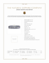11.88 Ct.Tw. Blue Sapphire and Natural Diamond Tennis/Line Bracelet, Platinum 950 Scan Report