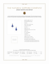 1.00 Ct.Tw. Blue Sapphire and Natural Diamond Studs Earrings, 14K White Gold Scan Report