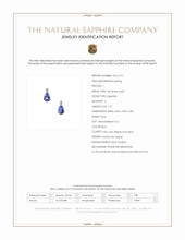 1.10 Ct.Tw.Total Carat Weight Blue Sapphire and Natural Diamond Studs Earrings, 14K White Gold Scan Report