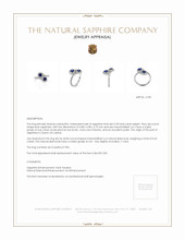 0.78 Ct. Blue Sapphire and Natural Diamond Pave Ring, Platinum 950 Appraisal