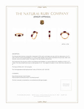2.39 Ct.Tw.Total Carat Weight Ruby and Natural Diamond Antique Style Ring, 14K Rose Gold Appraisal