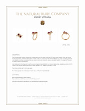 0.92 Ct. Ruby and Natural Diamond Antique Style Ring, 14K Rose Gold Appraisal