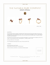 0.92 Ct. Ruby Natural Diamond Antique Style Ring, 14K Rose Gold Appraisal