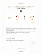 0.71 Ct. Ruby and Natural Diamond Antique Style Ring, 14K Rose Gold Appraisal
