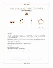 0.71 Ct. Ruby and Natural Diamond Antique Style Ring, 14K Rose Gold Appraisal