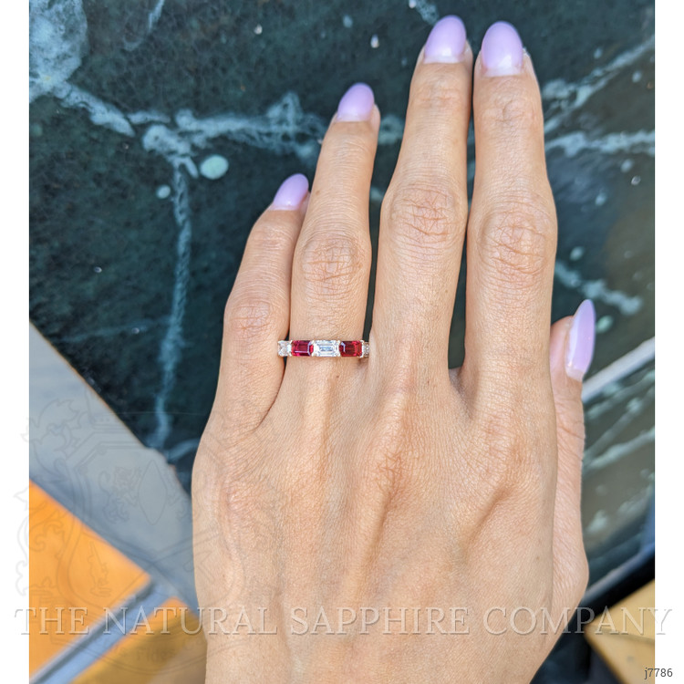 0.71 Ct. Ruby and Natural Diamond Antique Style Ring, 14K Rose Gold