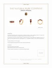 1.65 Ct. Ruby and Natural Diamond Antique Style Ring, 14K Rose Gold Appraisal