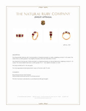 1.65 Ct. Ruby and Natural Diamond Antique Style Ring, 14K Rose Gold Appraisal