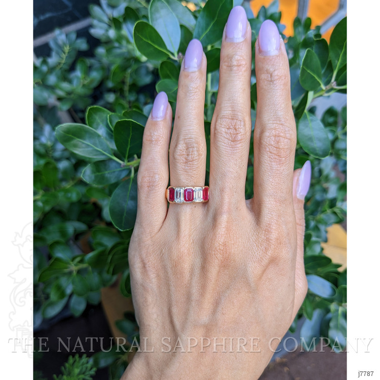 1.65 Ct. Ruby and Natural Diamond Antique Style Ring, 14K Rose Gold
